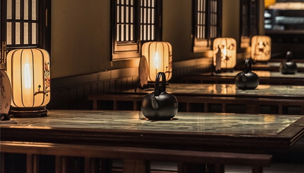 桃花里绿茶 | 商业餐饮照明空间，人面桃花相映红